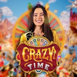 Crazy Time slot logo by Evolution at SpinnycasinoCrazy Time