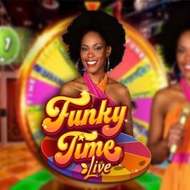 Funky Time online game logo by Evolution on spinnyscasino.com