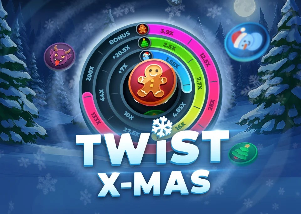Twist X-mas casino game by InOut – featured logo at Spinnycasino